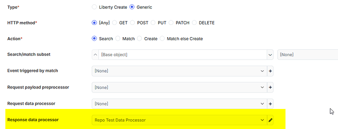 API Function - pagintion - Response data processor setting