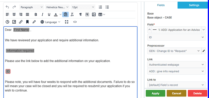 email link